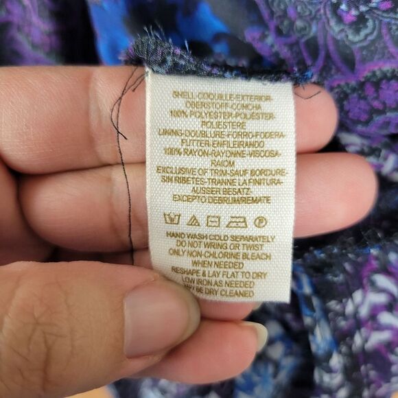 Free People Sleeveless Floral Dress. Blue 4#026 - Picture 12 of 12